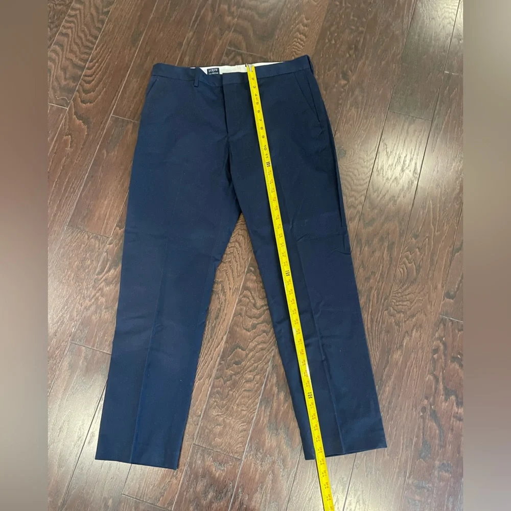 J. CREW Flex Bedford Chino Blue Pants Size 36x32 Flat Front NEW